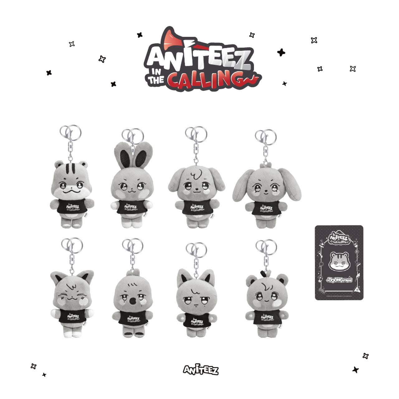 [PRE-ORDER] ATEEZ X ANITEEZ ANITEEZ IN THE CALLING MD 01. THE CALLING ANITEEZ PLUSH KEYRING