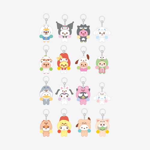 [PRE-ORDER] SECRET FLOCKED FIGURE KEYRING (CHEER UP Ver.) Stray Kids SKZOO X SANRIO CHARACTERS